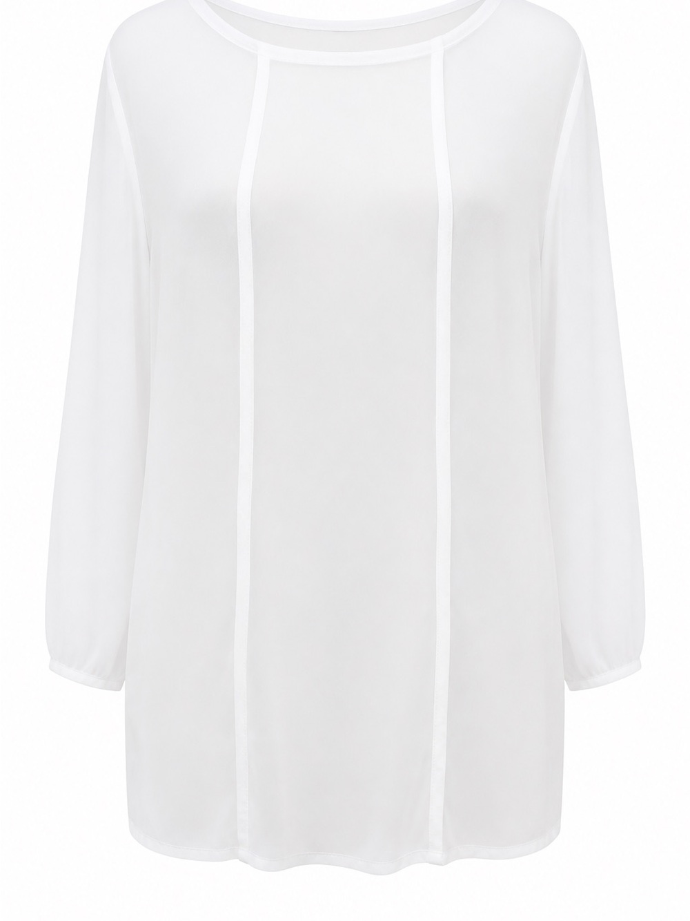 XCVI White Casual Top with Subtle Texture and 3/4 Lgth Sleeves #196